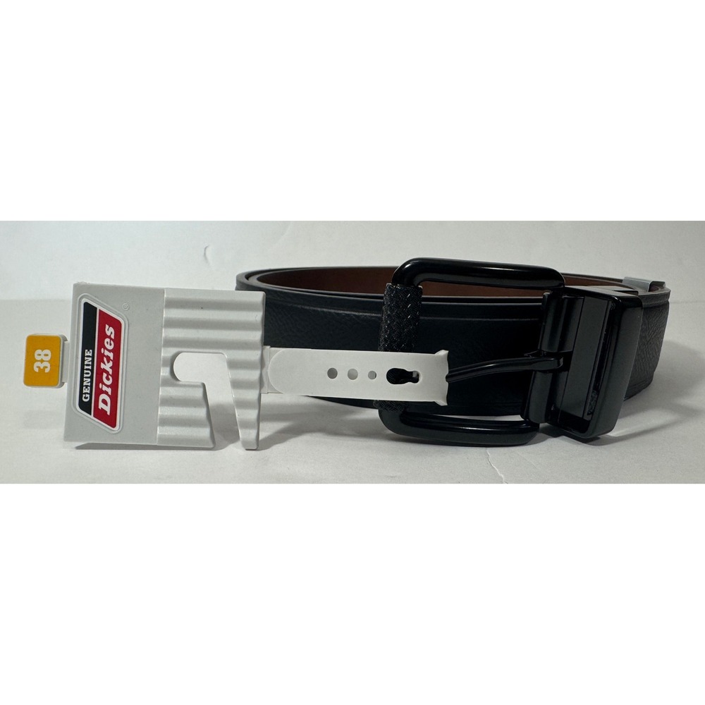 Genuine Dickies Belt Men 38 Black Brown‎ Reversible Stretch Casual NEW